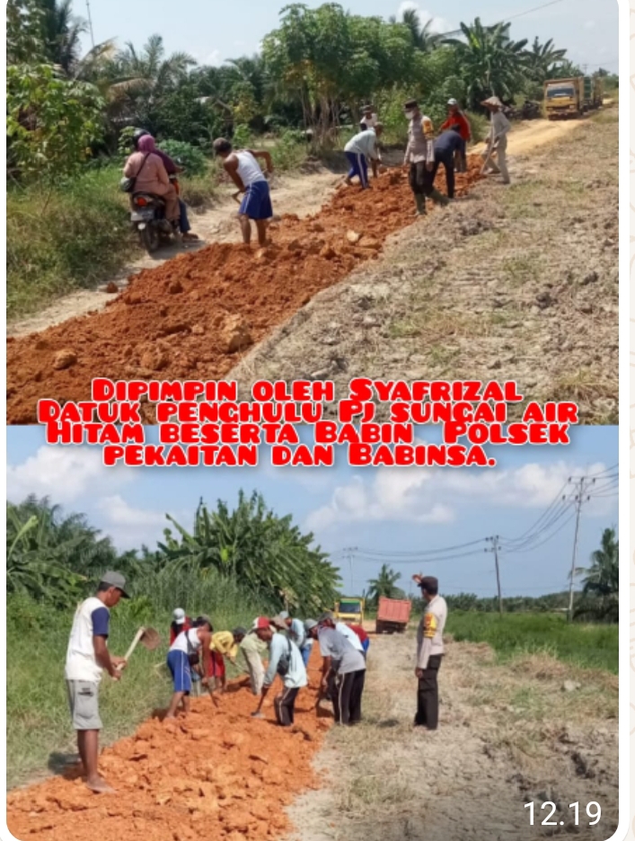 Dipimpin oleh Syafrizal Datuk penghulu Pj sungai air Hitam beserta Babin Polsek pekaitan dan Babinsa.