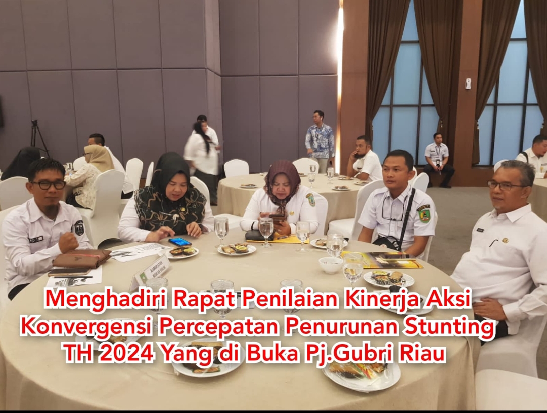 Mewakili Bupati Rohil Menghadiri Rapat Penilaian Kinerja Aksi Konvergensi Percepatan Penurunan Stunting TH 2024 Yang di Buka Pj.Gubri Riau