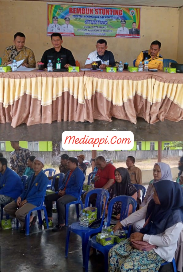 Hary bagya Sianuddin S. Sos kepala Desa Kota Baru Kecamatan Kunto Darussalam Gelar Rembuk Stunting Tahun 2024