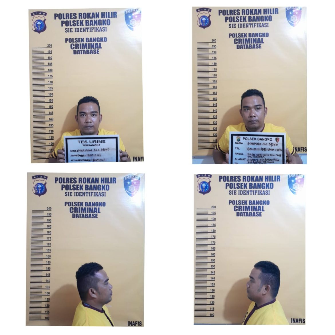 Pengedar Narkotika Jenis Sabu sabu H Alias Mk Tidak Berkutik Setelah Diamankan unit Reskrim Polsek Bangko