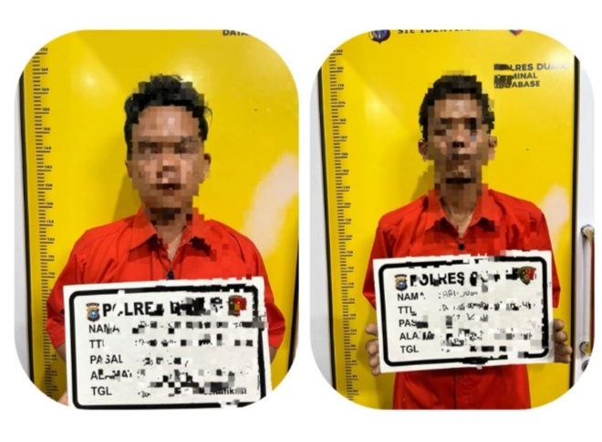 Sat Reskrim Polres Dumai Mengamankan 2 Pelaku Pencurian Kendaraan Bermotor