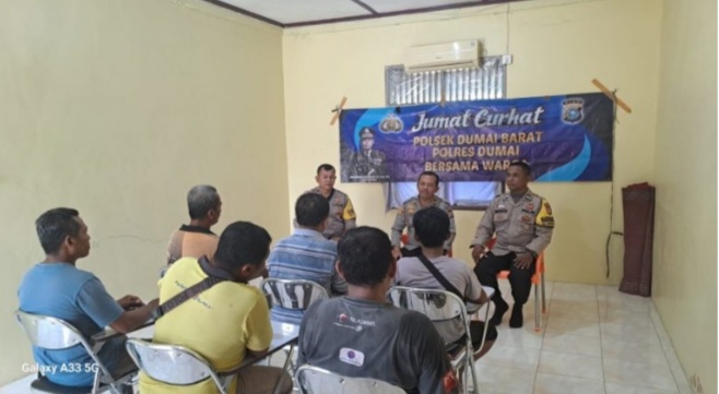 Polsek Dumai Barat Kembali Melaksanakan Kegiatan Rutin yang Mengusung Tema’ Jumat Curhat’