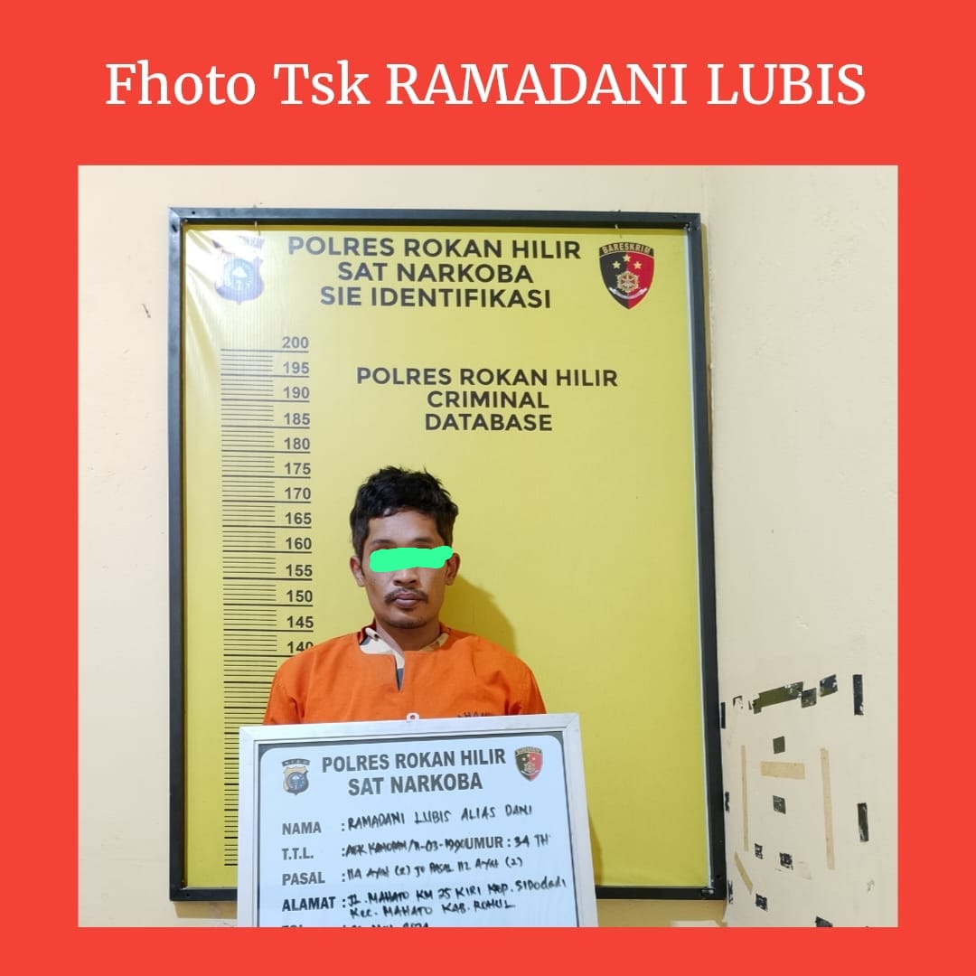 Respon Cepat Kasat Narkoba (AKP Elva Hendri SH MH) Meringkus RD Lubis Alias Dani Penyalagunaan Narkotika Jenis Sabu