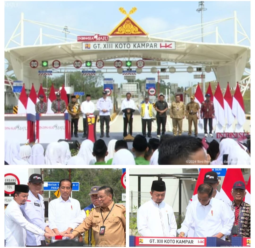 Presiden Jokowi Resmikan Tol Bangkinang – XIII Koto Kampar