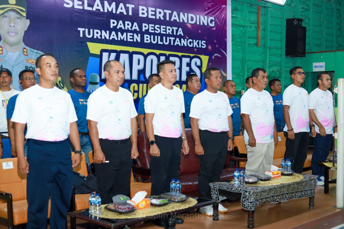 Turnamen Badminton Kapolres Kepulauan Meranti Cup 2024 Hut Bhayangkara ke 78 Resmi Dibuka