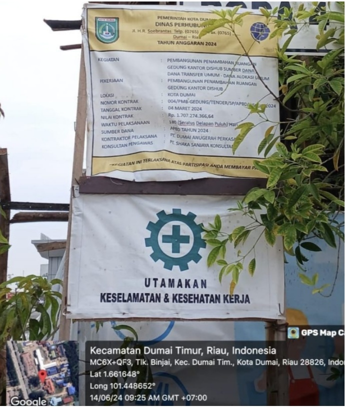 Proyek 1,7 M Dishub Dumai Diduga Bermasalah, Said Effendi Kadishub Tak Dapat Dijumpai