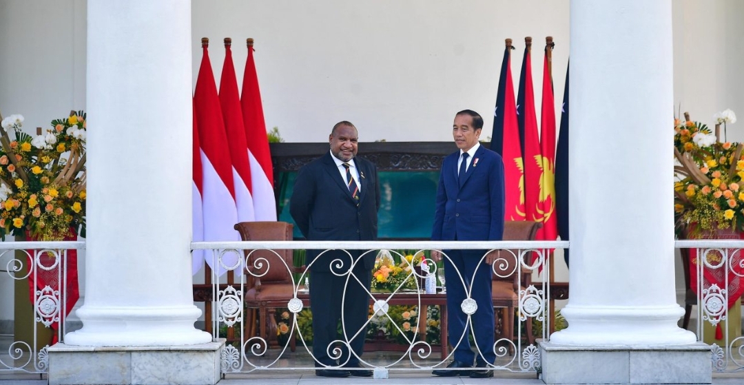 Presiden Jokowi Terima Kunjungan Perdana Menteri (PM) Papua Nugini di Istana Bogor