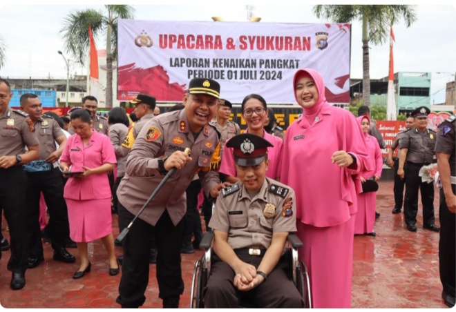 Kapolres Dumai AKBP Dhovan Oktavianton Pimpin Upacara Korps Raport Kenaikan Pangkat Personel