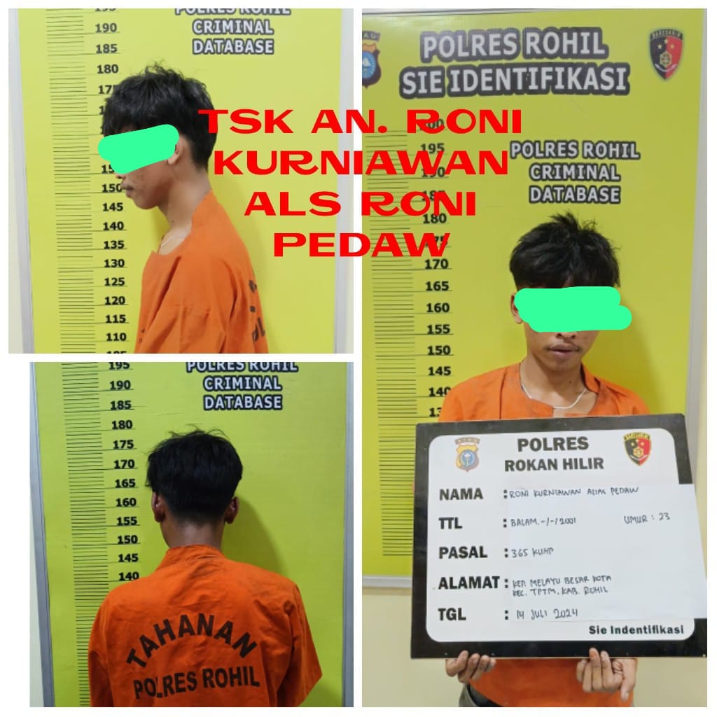 Beraksi Mengancam Dengan Menggunakan Celurit dan Kayu, Pelaku Pencurian Diringkus Sat Reskrim Polres Rohil