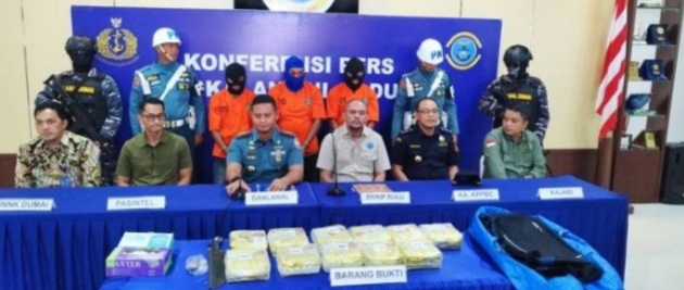 Tangkapan Besar, Sergap Tiga Kurir Lanal Dumai Amankan 11 Kg Sabu di Selinsing