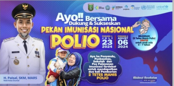 Kadiskes Kota Dumai Ajak Masyarakat Untuk Dukung dan Sukseskan Pekan Imunisasi Nasional Polio