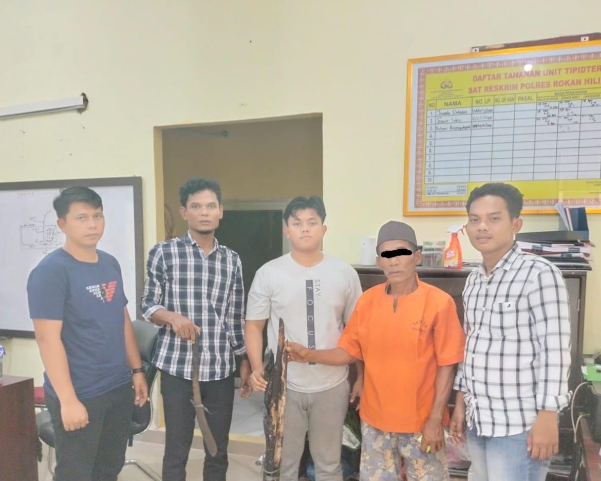 Polres Rokan Hilir dan Polsek Sinaboi Gerak Cepat Tangkap Tersangka Pelaku Pembakaran Lahan*