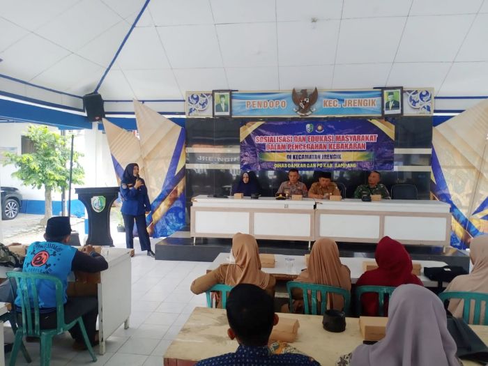 Cegah Kebakaran, Forkopimcam Jrengik bersama BPBD Kab Sampang, Gelar Sosialisasi dan Edukasi Masyarakat