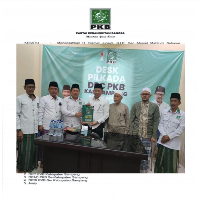 PKB Sampang Resmi Berikan Rekomendasi H Slamet Junaidi dan A Mahfudz Maju dalam Pilkada Sampang
