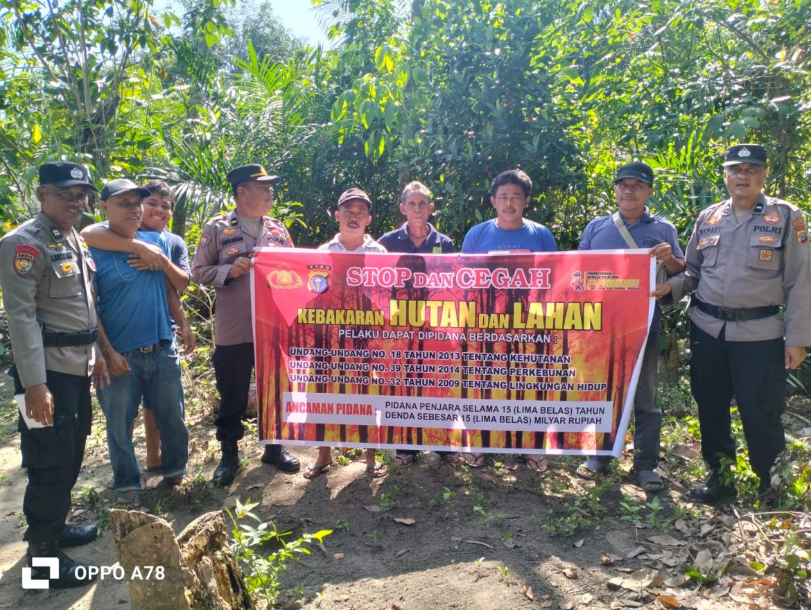Himbauan dan Sosialisasi Kepada Masyarakat, Larangan Membakar Hutan dan Lahan Oleh Sat Binmas Polres Rohil