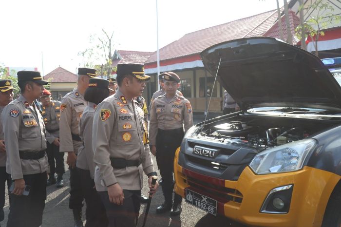 Siap Amankan Pilkada 2024, Kapolres Sampang Lakukan Cek Ranmor Dinas