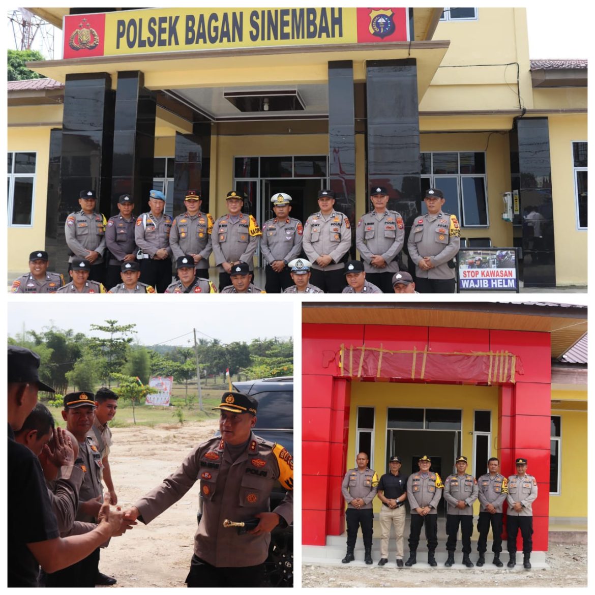 Kunker Kapolres Rohil, melakukan peninjauan Mapolsek Bagan Sinembah dan Mapolsubsektor Balai Jaya.