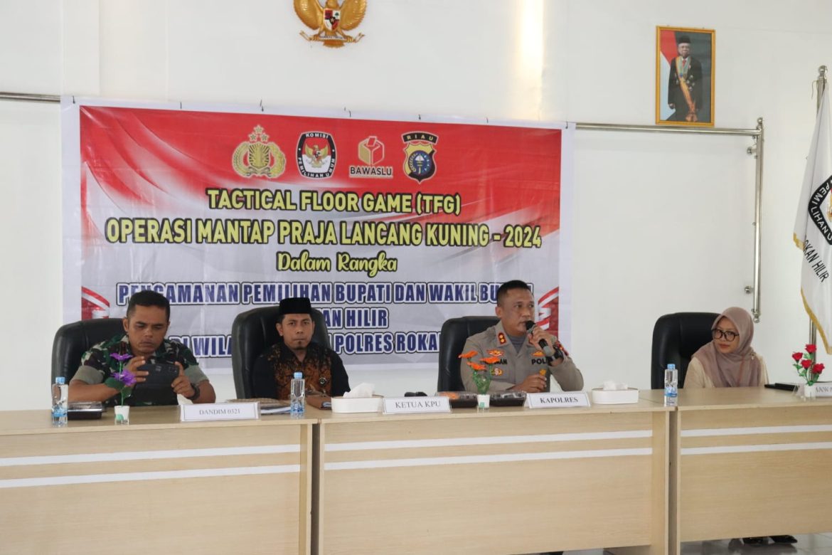 Dalam Rangka Ops Mantap Praja LK 2024 Kapolres Rohil Bersama Forkopimda Gelar Pelatihan TFG