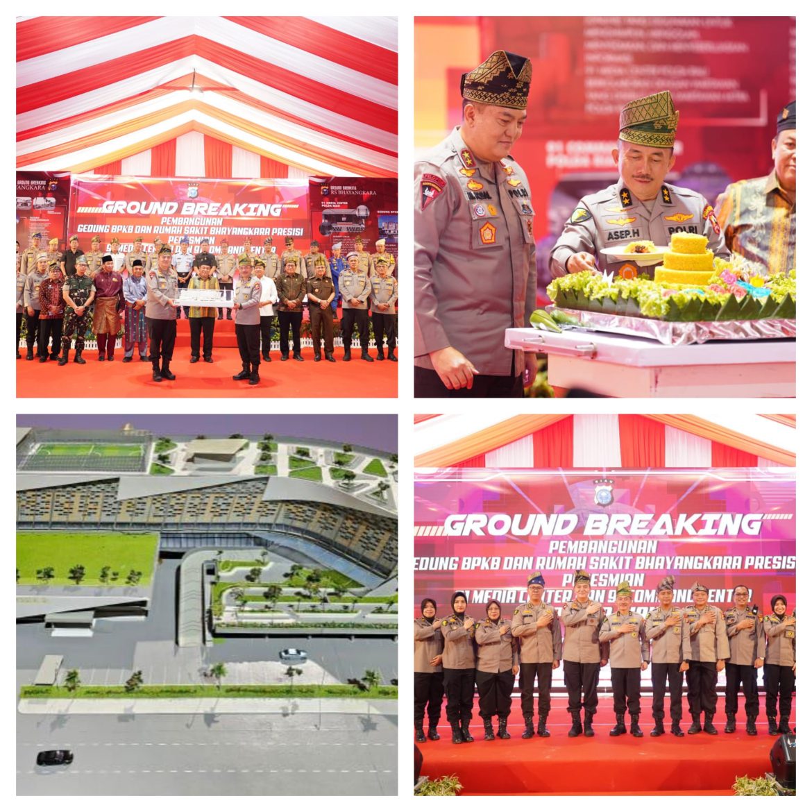 Kapolda Riau Irjen M. Iqbal pemancangan tiang pertama pada Groundbreaking Rumah Sakit Bhayangkara Presisi