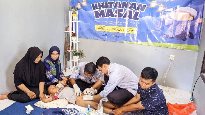 Semarakkan HUT ke-79 Kemerdekaan RI, Pemdes Jungkarang Gelar Khitanan Massal