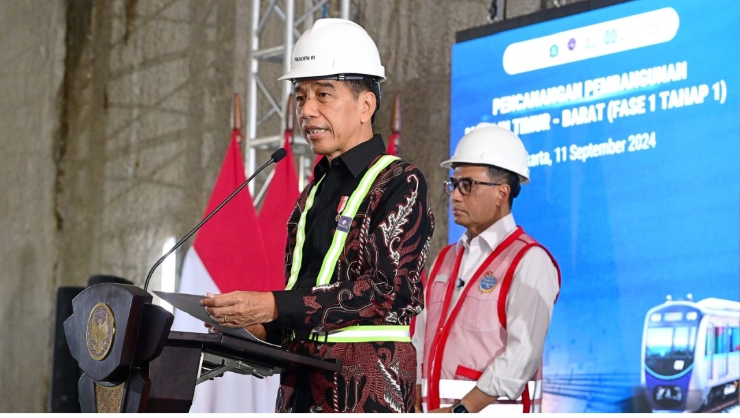 Presiden Jokowi Canangkan Pembangunan MRT Jakarta Lin Timur-Barat Fase 1 Tahap 1