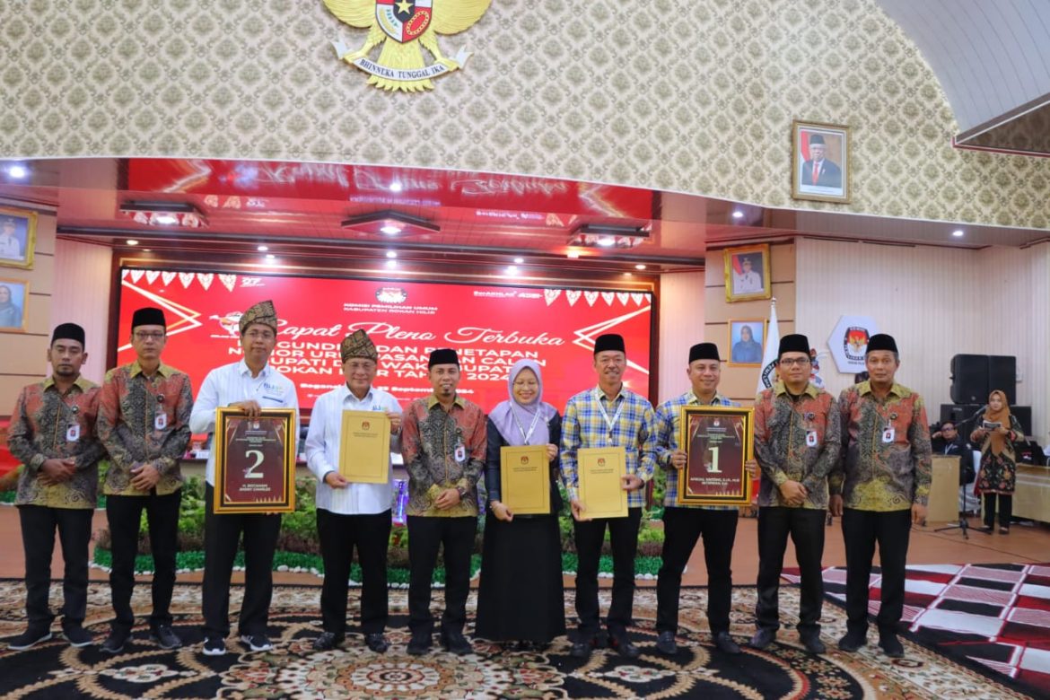 Kapolres Rohil Ikuti Rapat Pleno Terbuka Pengundian dan Penetapan Nomor Urut Paslon Bupati dan Wakil Bupati 2024