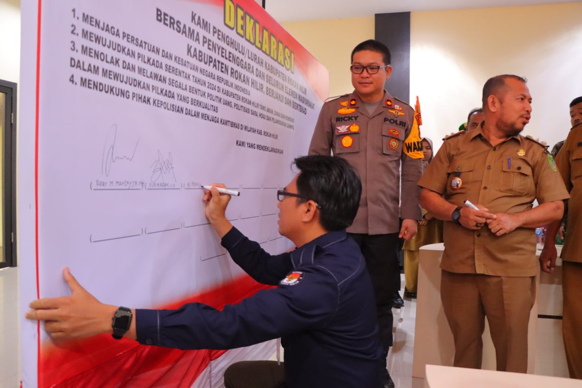 Ciptakan Pilkada Damai Polres Rohil Gelar Sosialisasi Membangun Sinergitas Tiga Pilar 