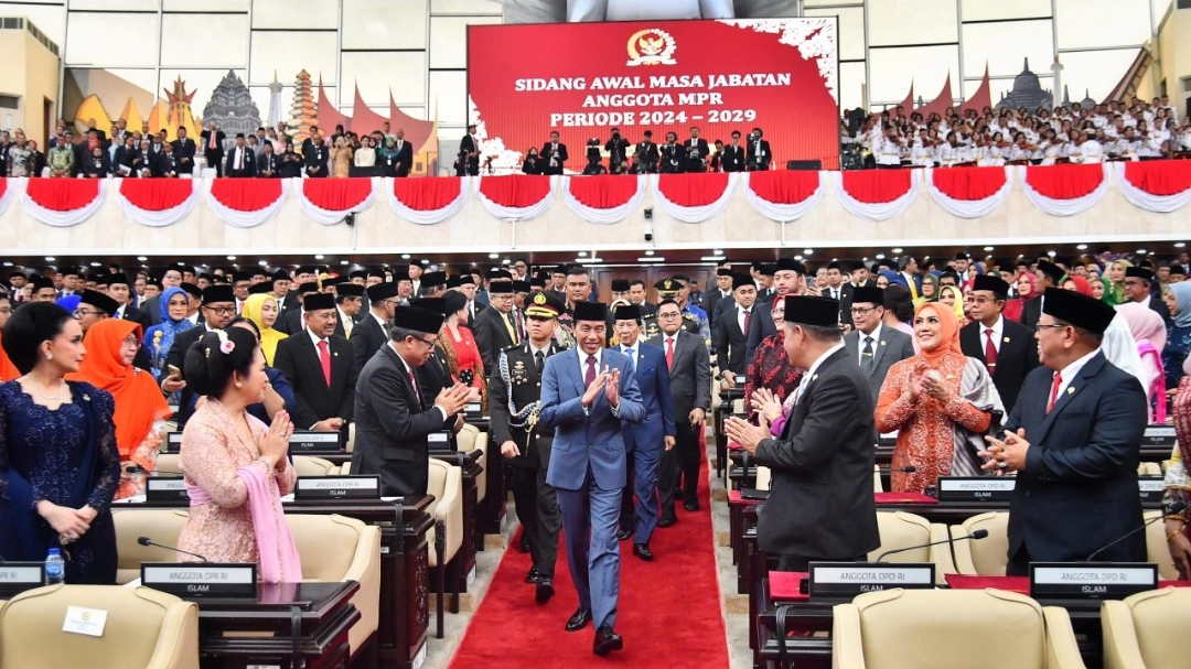 Presiden Jokowi Saksikan Pengucapan Sumpah/Janji Anggota DPR/DPD/MPR RI Periode 2024-2029