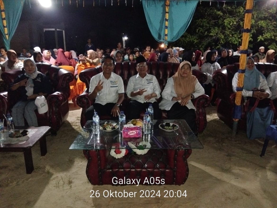 Kampaye Paslon Bijak di Dusun Mekar Sungai Rangau: Kami Tidak akan Membohongi Masyarakat Dengan Janji – Janji Palsu. 