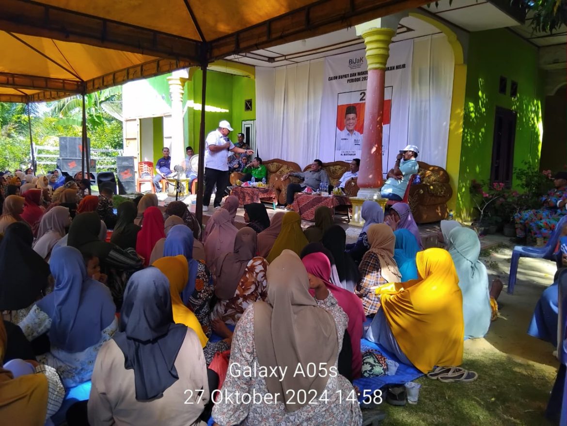  Kompak Masyarakat Khususnya Emak Emak di Tanjung Makmur Kepenghuluan Tanjung Medan Siap  Menangkan Paslon Bijak 
