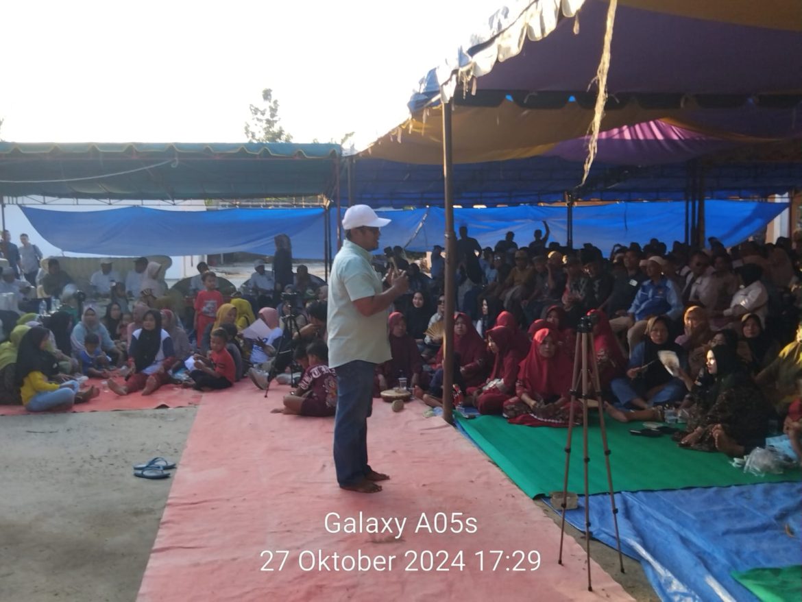 Tak Terbendung Teriakan Masyarakat mengucapkan Menangkan Paslon 02 Bijak, Saat Kampanye di Simpang Tugu Kec. Tanjung Medan