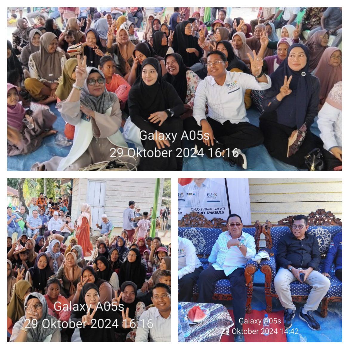 Tumpah Ruah Masyarakat di Tanjung Sari Kec.Tanjung Medan, Sambil Bersorak Bijak Adalah Pilihan Kami
