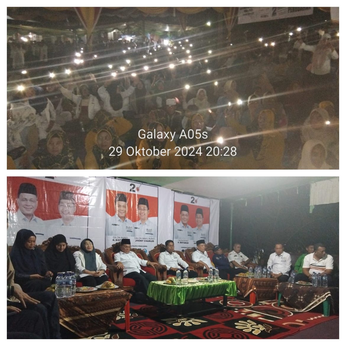 Luar Biasa di Suasana Malam Tidak Menyurutkan Masyarakat Pujud Selatan Bersorak dan ucapkan Bijak No Urut 02 Pilihan Kami 