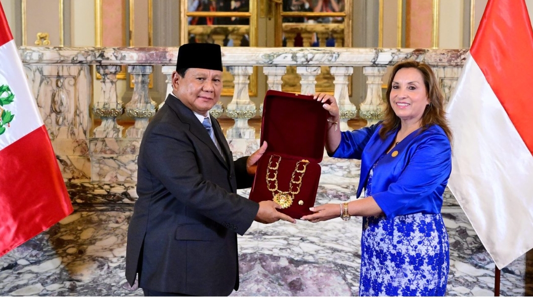 Presiden Prabowo Subianto Terima Penghargaan “Grand Cross of the Order of the Sun of Peru”