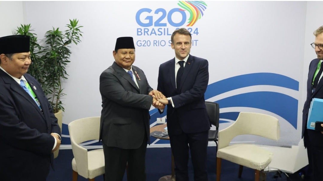 Presiden Prabowo Gelar Pertemuan Bilateral dengan Presiden Macron di KTT G20 Brasil