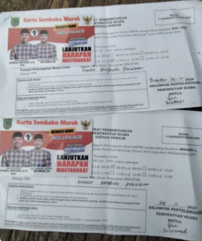 Tindakan Yang Dilakukan KPPS di Kepenghuluan Pekaitan Diduga Berpihak pada Paslon Afrizal Sintong – Setiawan