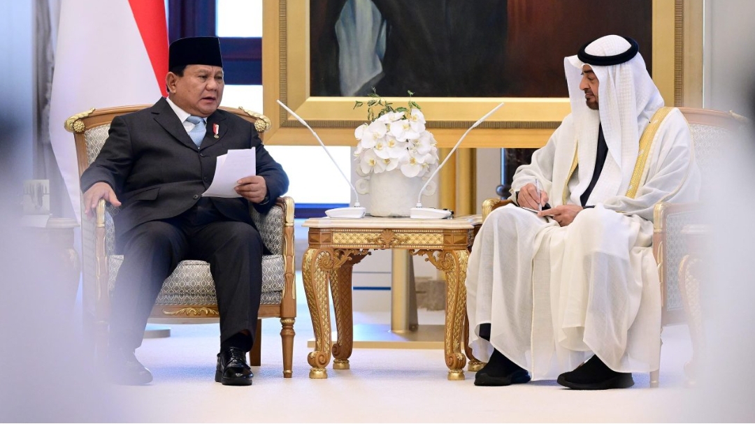 Presiden Prabowo Subianto Disambut Upacara Kenegaraan di Qasr Al Watn