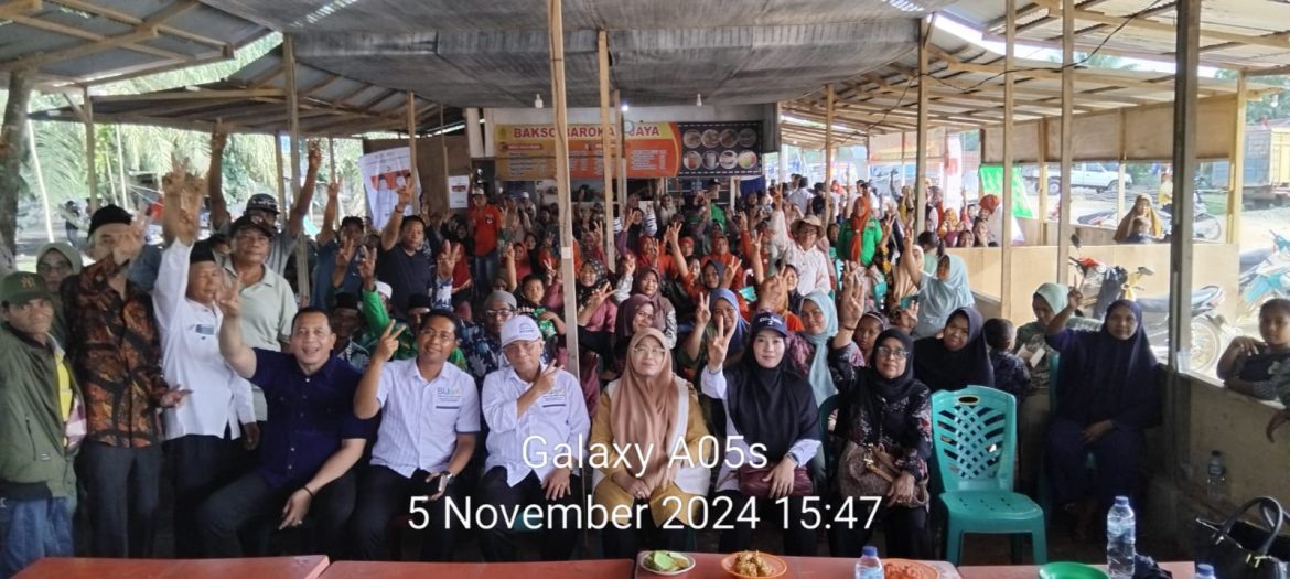 Kampanye Dialogis Pasangan Calon 02 H. Bistamam dan Jhony Charles di Rumah Supriatno, Pasir Limau Kapas Berlangsung Meriah