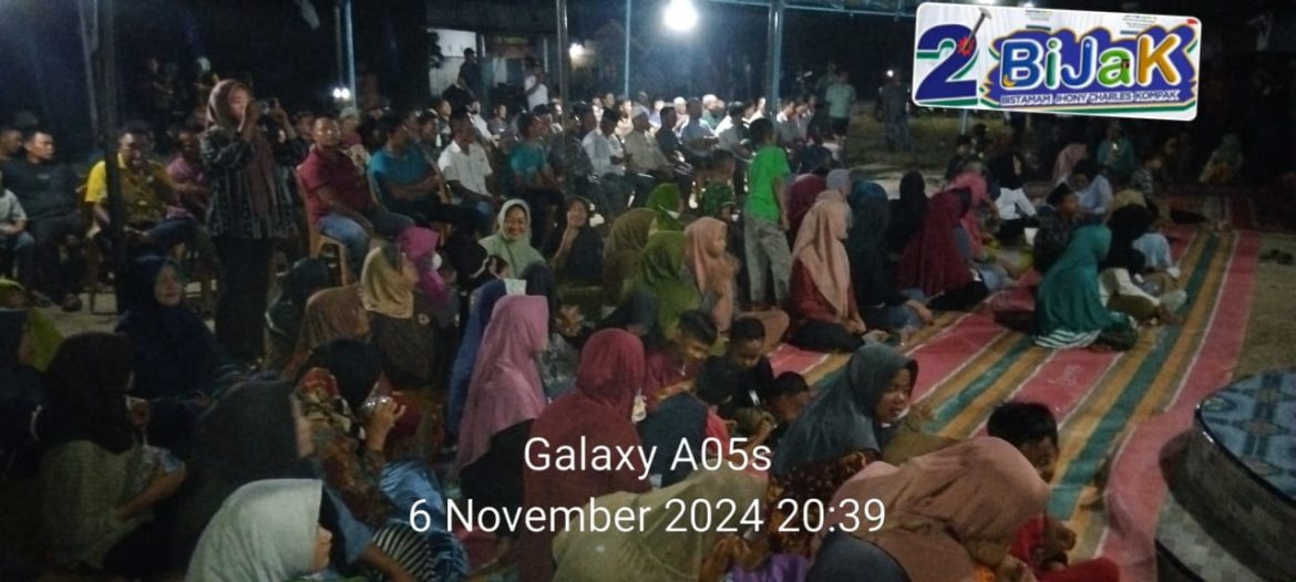 Peningkatan layanan Publik Menjadi  Perhatian Serius Paslon Bijak Saat Kampanye di Simpang Bandung Kec. Kubu