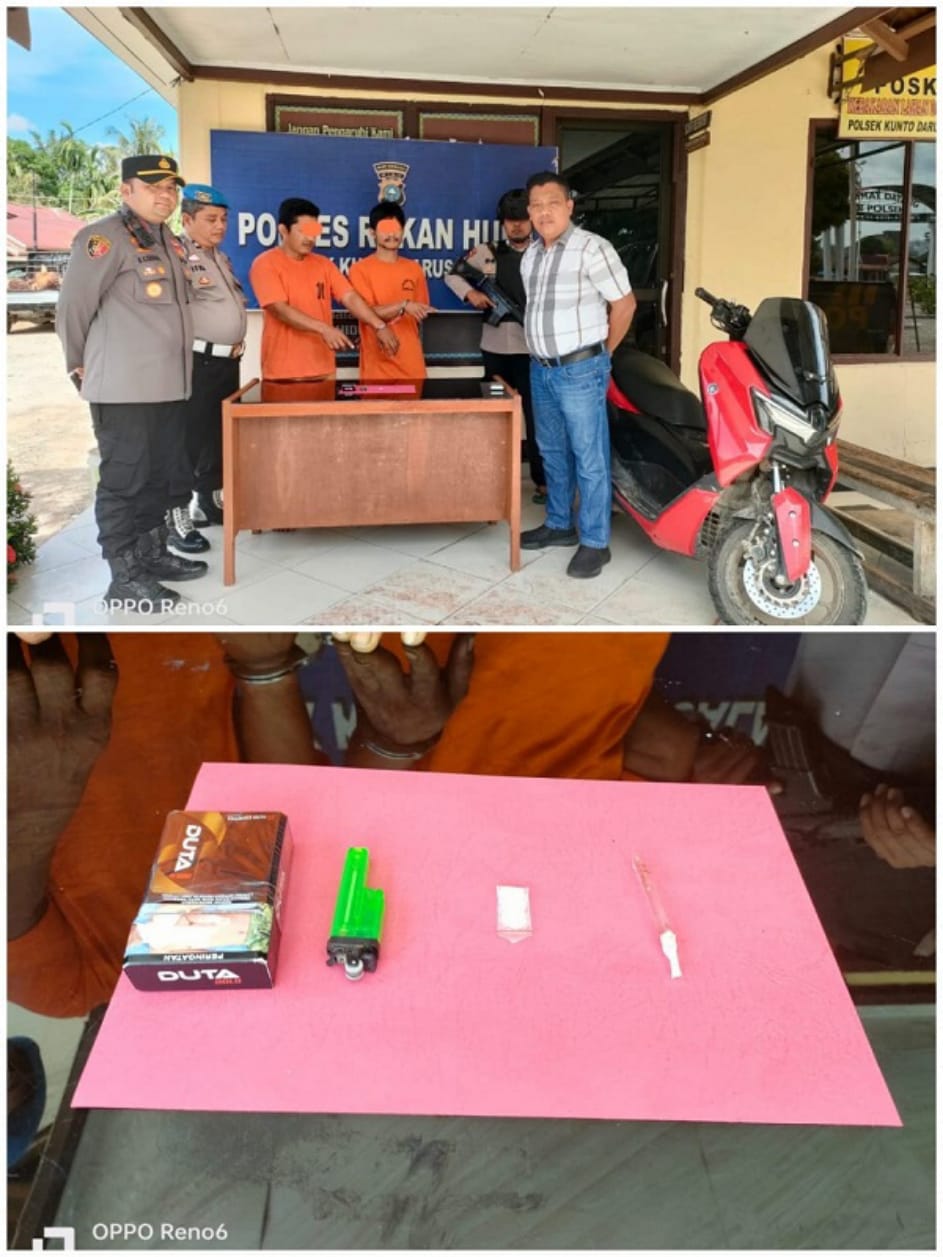 *Polsek Kunto Darussalam Gencar Berantas Narkoba, Dua Penikmat Sabu Diringkus*
