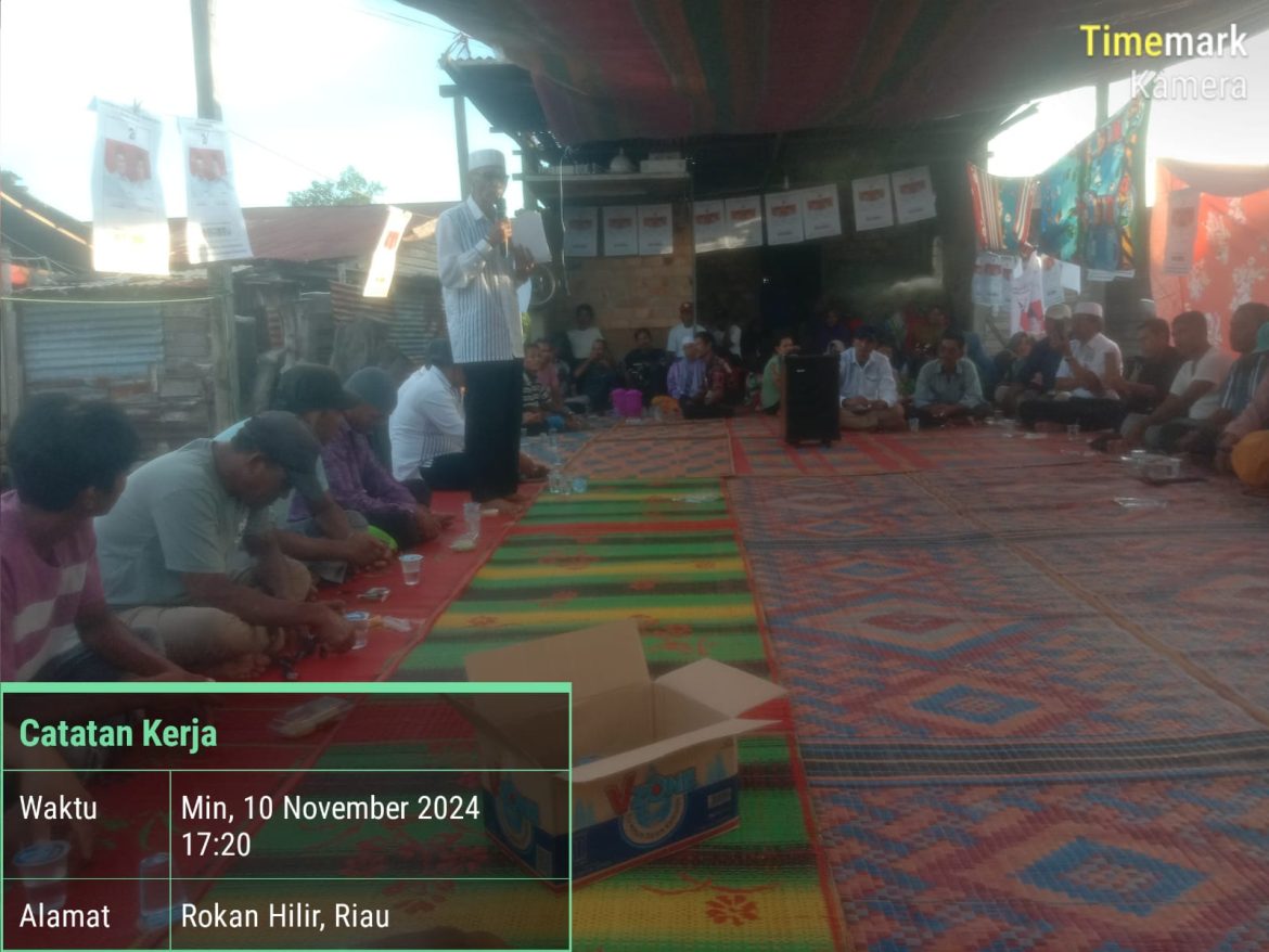 Kompak Team Relawan Bijak Pasir Limau Kapas Panipahan Darat Menyampaikan Visi Misi Paslon No Urut No 02