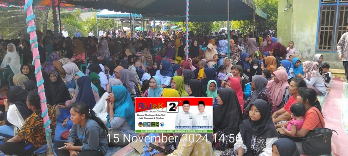 Disambut Ratusan Warga, Meriahkan Kampanye Tatap Muka H. Bistamam – Jhony Charles di Rumah Hadi Suprapto Kecamatan Pekaitan