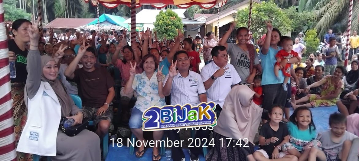 Paslon Bijak Dengarkan Aspirasi Warga Dusun Cinta Damai, Semangat Kebersamaan Untuk Membangun Rohil Lebih Baik