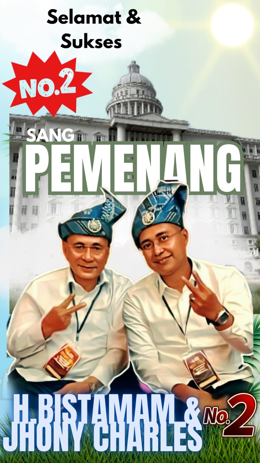 Luar Biasa H. Bistamam dan Jhony Charles Menang Pilkada Rokan Hilir dengan Perolehan 57,8% Suara