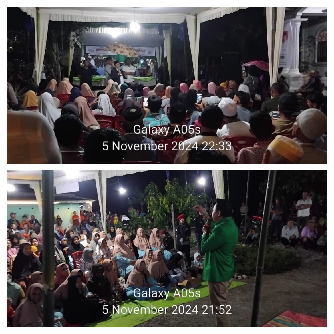 Disambut Meriah Warga Sungai Segajah Warnai Kampanye Pasangan Calon 02 Bistamam dan Jhony Charles