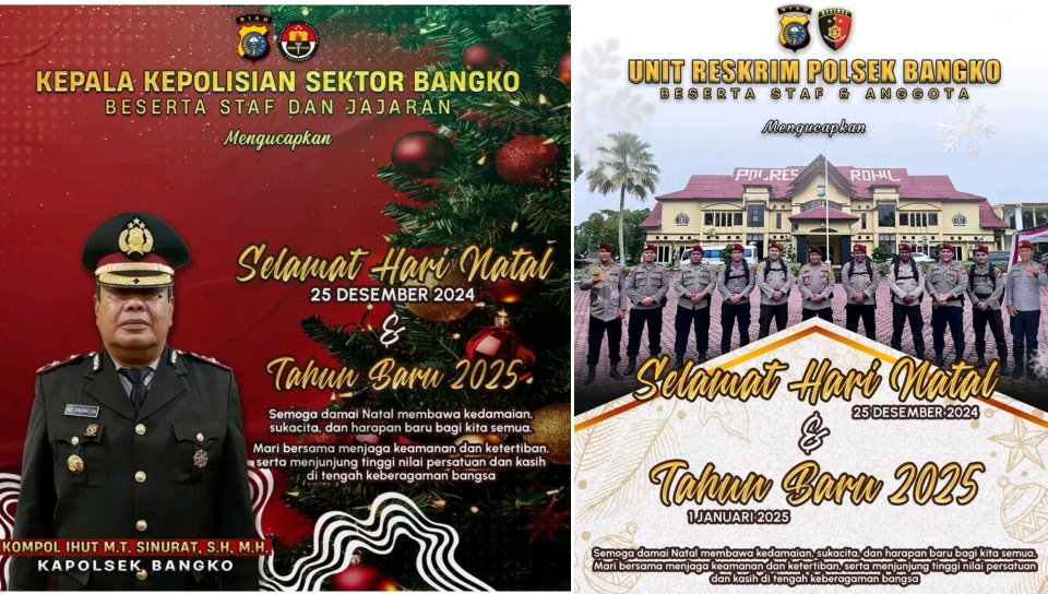 Kompol IMP Sinurat Polsek Bangko Rohil, Persiapan Posko Pelayanan Natal dan Tahun Baru.