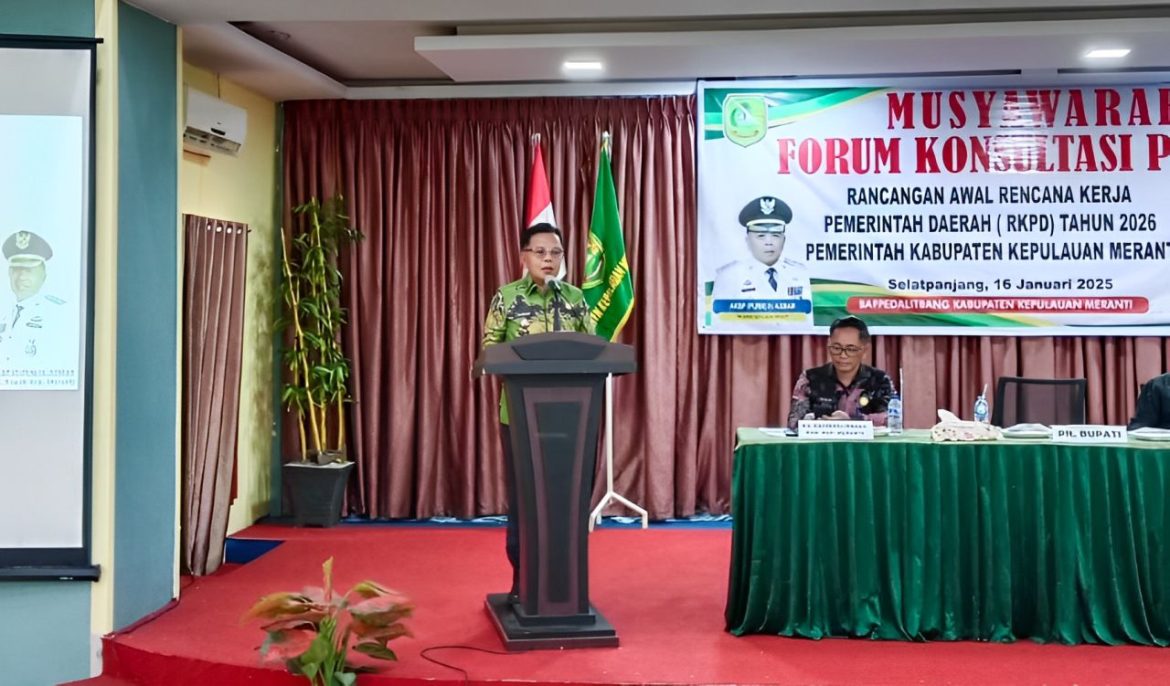 Buka Forum Konsultasi Publik RKPD, Asmar Ajak Masyarakat Berperan Aktif dalam Pembangunan Daerah