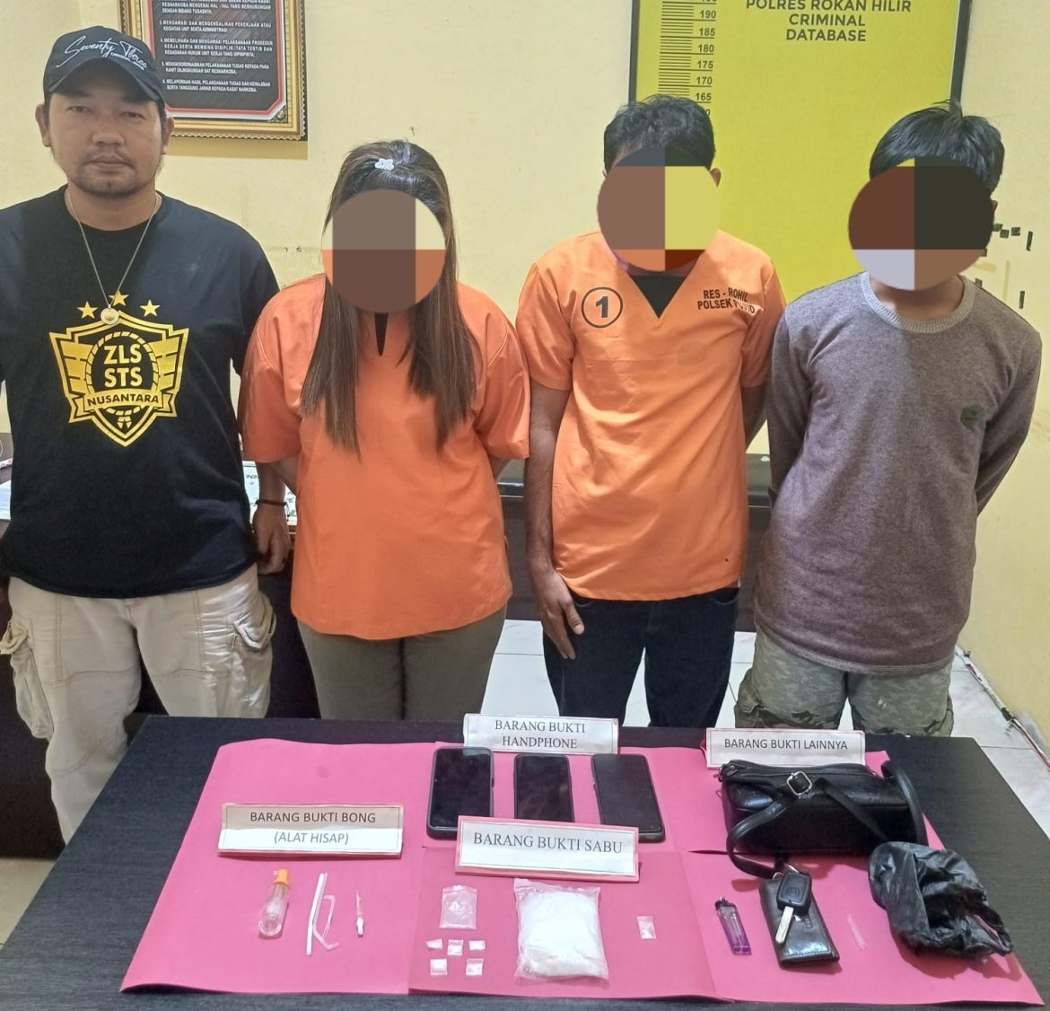 Sat Res Narkoba Polres Rokan Hilir Mengungkap Kasus Narkoba di Pematang Binjai, 3 Orang Ditangkap