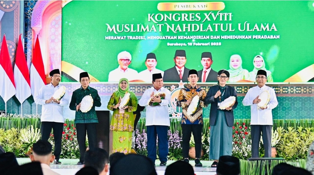 Buka Kongres XVIII Muslimat NU, Presiden Prabowo Apresiasi Dedikasi Muslimat NU