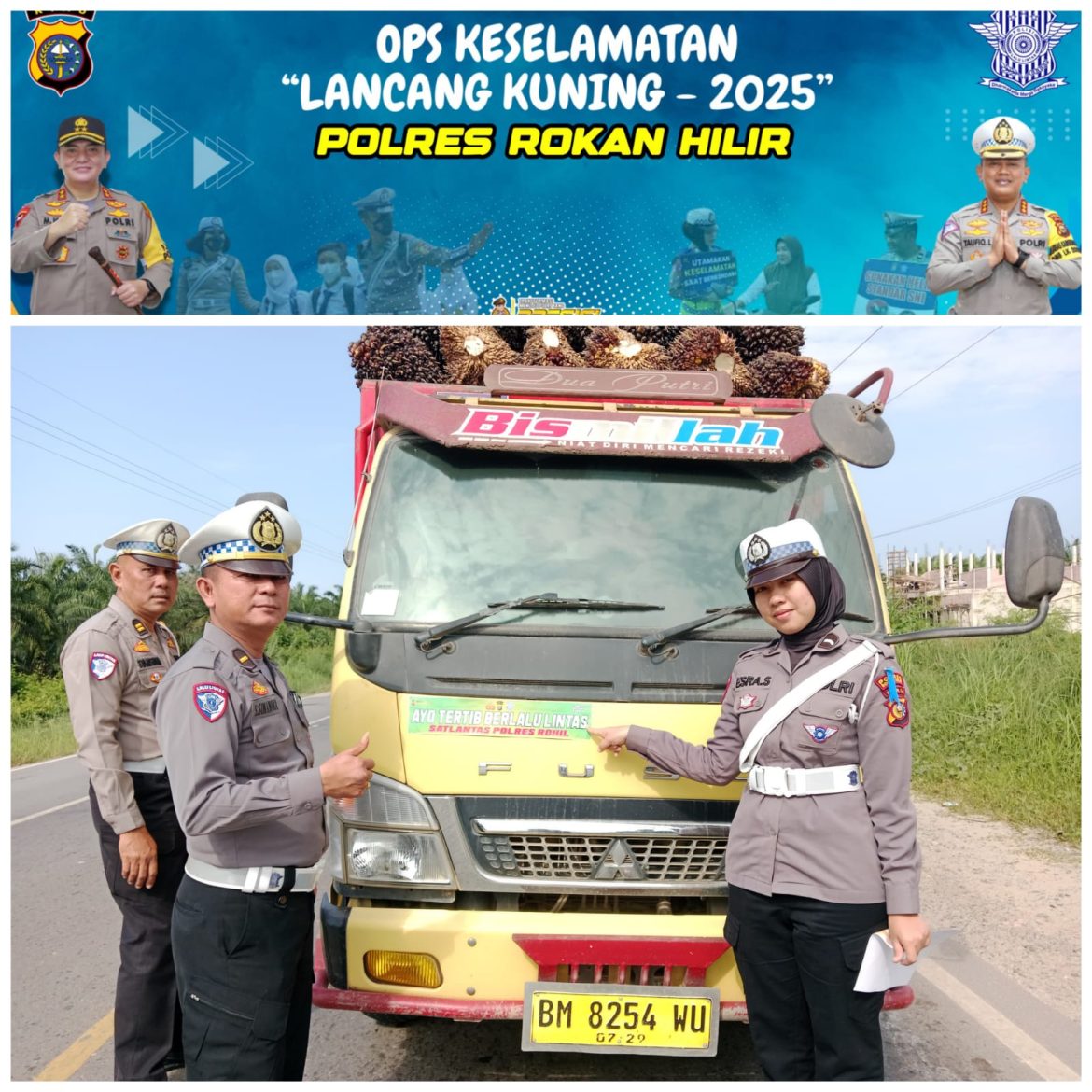 Unit Kamsel Satgas Preemtif Satlantas Polres Rohil Sosialisasi Keselamatan Lalin